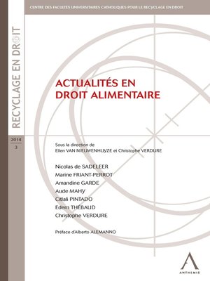 cover image of Actualités en droit alimentaire
